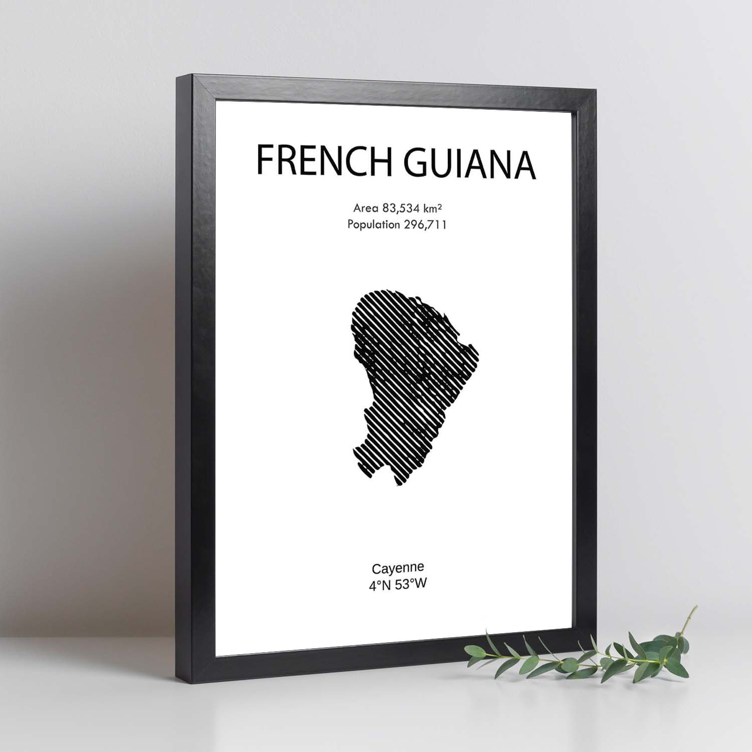 Poster de Guayana Francesa. Láminas de paises y continentes del mundo.-Artwork-Nacnic-Nacnic Estudio SL