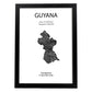 Poster de Guayana. Láminas de paises y continentes del mundo.-Artwork-Nacnic-A3-Marco Negro-Nacnic Estudio SL