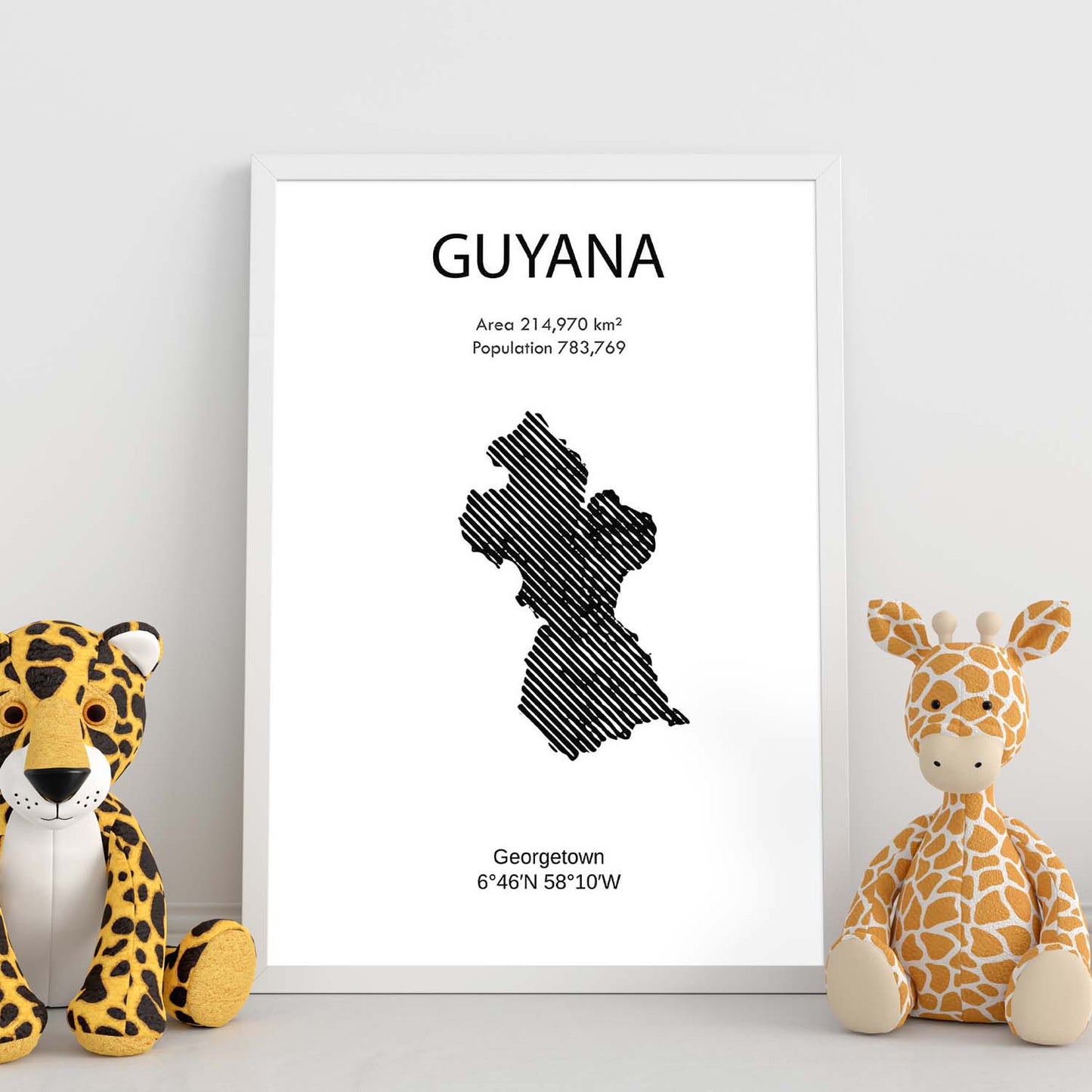 Poster de Guayana. Láminas de paises y continentes del mundo.-Artwork-Nacnic-Nacnic Estudio SL