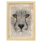 Poster de Guepardo. Láminas de animales con definiciones. Ilustraciones de animales con textos.-Artwork-Nacnic-A3-Marco Madera clara-Nacnic Estudio SL