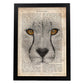 Poster de Guepardo. Láminas de animales con definiciones. Ilustraciones de animales con textos.-Artwork-Nacnic-A3-Marco Negro-Nacnic Estudio SL