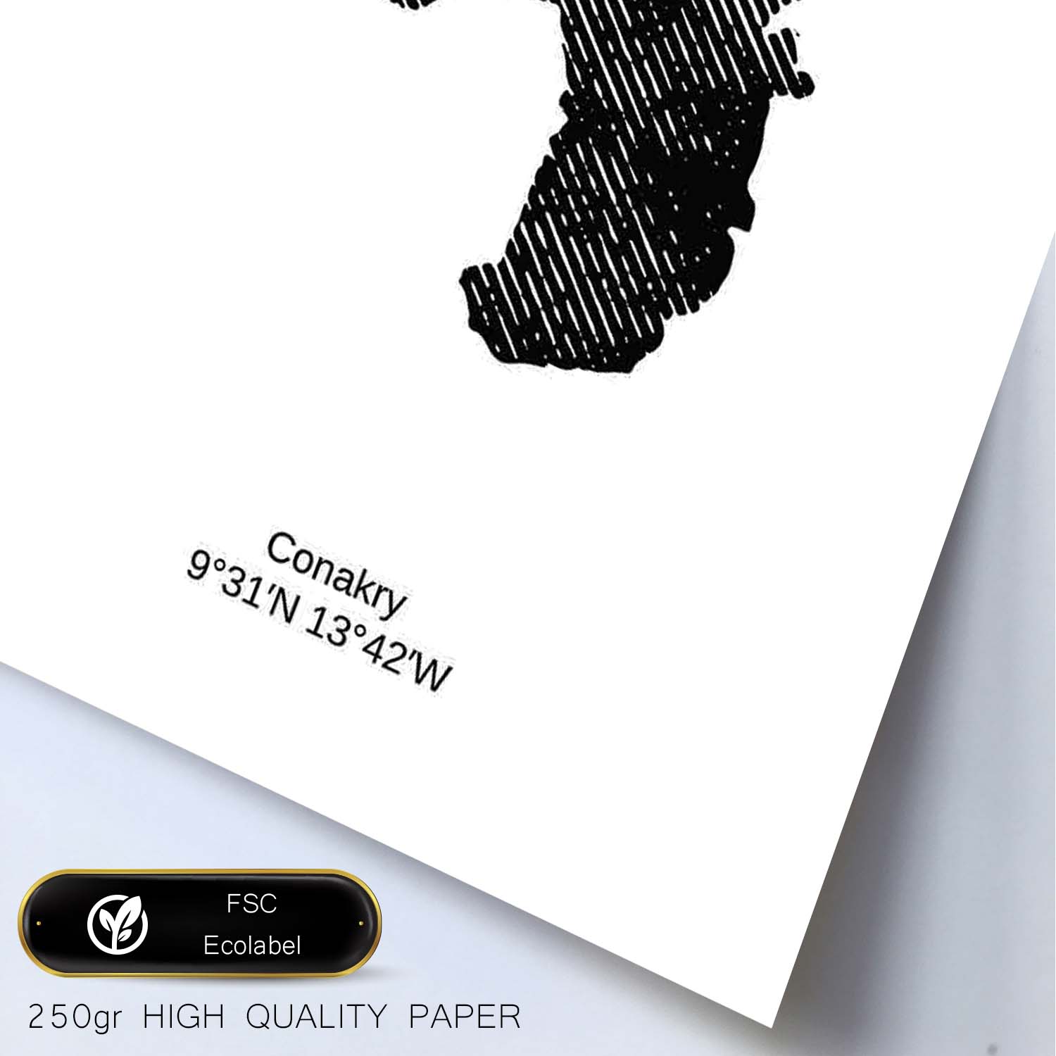 Poster de Guinea. Láminas de paises y continentes del mundo.-Artwork-Nacnic-Nacnic Estudio SL