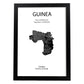 Poster de Guinea. Láminas de paises y continentes del mundo.-Artwork-Nacnic-A4-Marco Negro-Nacnic Estudio SL