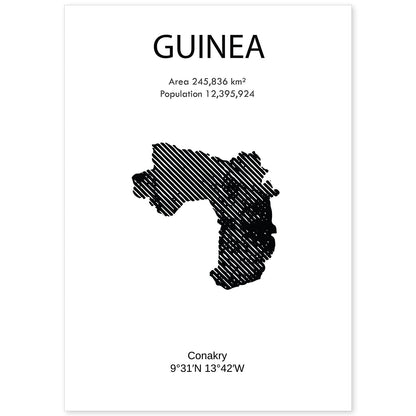 Poster de Guinea. Láminas de paises y continentes del mundo.-Artwork-Nacnic-A4-Sin marco-Nacnic Estudio SL