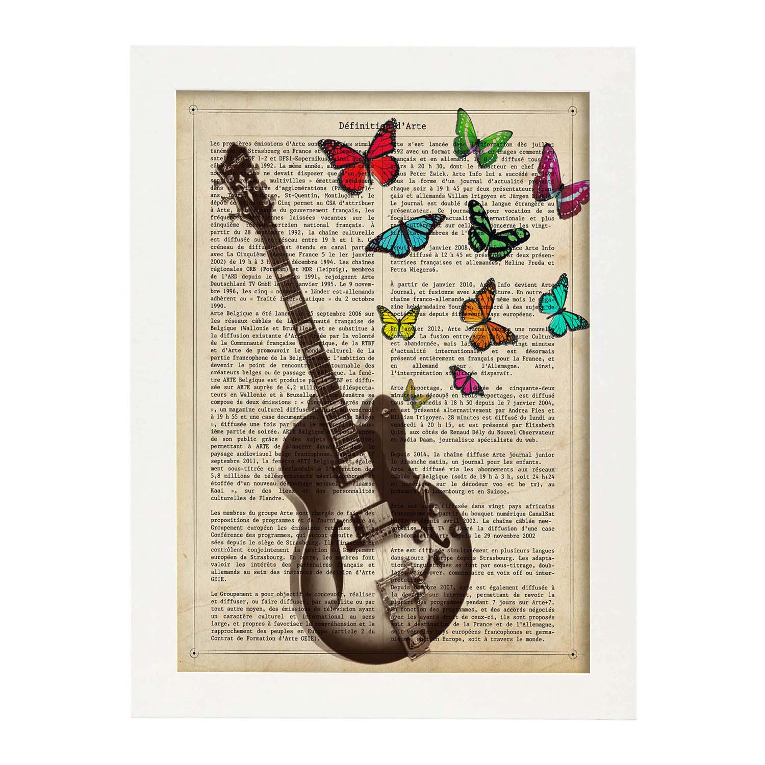 Poster de Guitarra electrica. Láminas musicales con definiciones para-Artwork-Nacnic-Nacnic Estudio SL