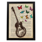 Poster de Guitarra electrica. Láminas musicales con definiciones para-Artwork-Nacnic-A4-Marco Negro-Nacnic Estudio SL