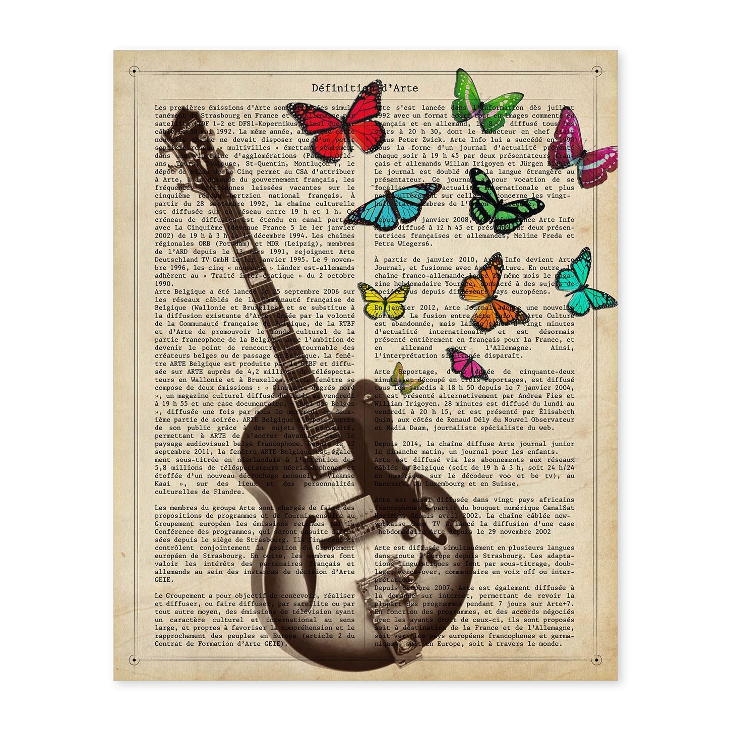 Poster de Guitarra electrica. Láminas musicales con definiciones para-Artwork-Nacnic-A4-Sin marco-Nacnic Estudio SL