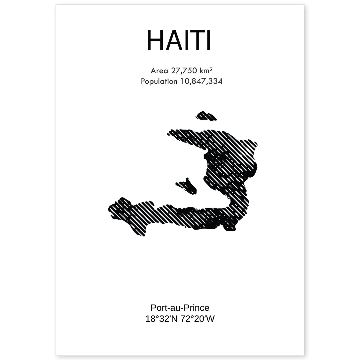 Poster de Haiti. Láminas de paises y continentes del mundo.-Artwork-Nacnic-A4-Sin marco-Nacnic Estudio SL