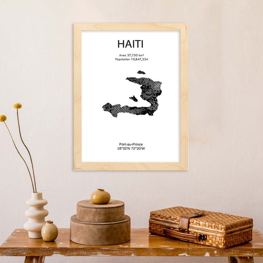 Poster de Haiti. Láminas de paises y continentes del mundo.-Artwork-Nacnic-Nacnic Estudio SL