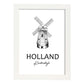 Poster de Holanda - Kinderdijk. Láminas con monumentos de ciudades.-Artwork-Nacnic-A3-Marco Blanco-Nacnic Estudio SL