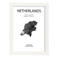 Poster de Holanda. Láminas de paises y continentes del mundo.-Artwork-Nacnic-A3-Marco Blanco-Nacnic Estudio SL