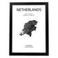 Poster de Holanda. Láminas de paises y continentes del mundo.-Artwork-Nacnic-A4-Marco Negro-Nacnic Estudio SL
