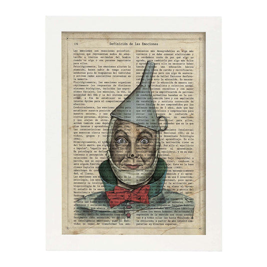 Poster de Hombre de hojalata del Mago de OZ. Láminas de personajes importantes. Posters de músicos, actores, inventores, exploradores, ...-Artwork-Nacnic-A4-Marco Blanco-Nacnic Estudio SL
