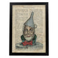 Poster de Hombre de hojalata del Mago de OZ. Láminas de personajes importantes. Posters de músicos, actores, inventores, exploradores, ...-Artwork-Nacnic-A4-Marco Negro-Nacnic Estudio SL
