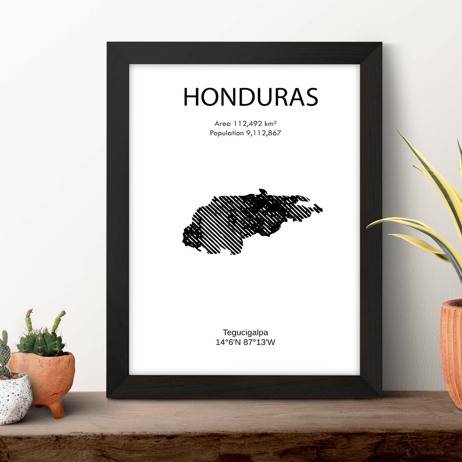 Poster de Honduras. Láminas de paises y continentes del mundo.-Artwork-Nacnic-Nacnic Estudio SL