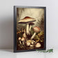 Póster Vintage de Hongos Antiguos en el Bosque
