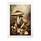 Póster Vintage de Hongos Antiguos en el Bosque