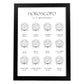 Poster de Horoscopos en español. Lamina de horoscopos y astrología.-Artwork-Nacnic-A4-Marco Negro-Nacnic Estudio SL