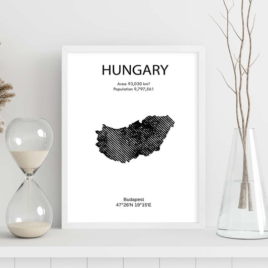 Poster de Hungría. Láminas de paises y continentes del mundo.-Artwork-Nacnic-Nacnic Estudio SL