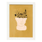 Poster de imágenes abstractas de plantas. Dibujos en tonos claros y tierras. 'Acuarela 11'.-Artwork-Nacnic-A3-Marco Blanco-Nacnic Estudio SL