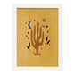Poster de imágenes abstractas de plantas. Dibujos en tonos claros y tierras. 'Acuarela 16'.-Artwork-Nacnic-A4-Marco Blanco-Nacnic Estudio SL