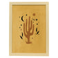 Poster de imágenes abstractas de plantas. Dibujos en tonos claros y tierras. 'Acuarela 16'.-Artwork-Nacnic-A4-Marco Madera clara-Nacnic Estudio SL