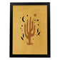 Poster de imágenes abstractas de plantas. Dibujos en tonos claros y tierras. 'Acuarela 16'.-Artwork-Nacnic-A4-Marco Negro-Nacnic Estudio SL