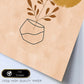 Poster de imágenes abstractas de plantas. Dibujos en tonos claros y tierras. 'Acuarela 1'.-Artwork-Nacnic-Nacnic Estudio SL