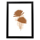 Poster de imágenes abstractas de plantas. Dibujos en tonos claros y tierras. 'Acuarela 4'.-Artwork-Nacnic-A4-Marco Negro-Nacnic Estudio SL