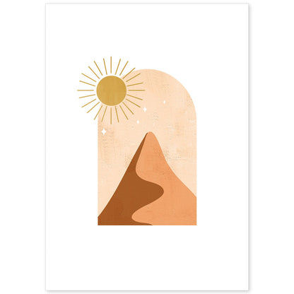 Poster de imágenes de la naturaleza. Dibujos en tonos marrones. 'Naturaleza 10'.-Artwork-Nacnic-A4-Sin marco-Nacnic Estudio SL