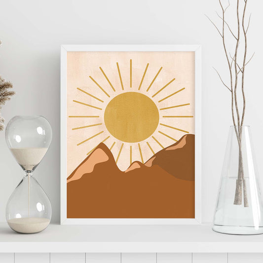 Poster de imágenes de la naturaleza. Dibujos en tonos marrones. 'Naturaleza 22'.-Artwork-Nacnic-Nacnic Estudio SL