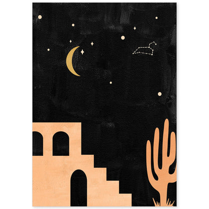 Poster de imágenes de la naturaleza. Dibujos en tonos marrones. 'Naturaleza 6'.-Artwork-Nacnic-A4-Sin marco-Nacnic Estudio SL