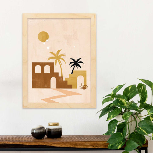 Poster de imágenes de la naturaleza. Dibujos en tonos marrones. 'Naturaleza 7'.-Artwork-Nacnic-Nacnic Estudio SL