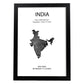 Poster de India. Láminas de paises y continentes del mundo.-Artwork-Nacnic-A3-Marco Negro-Nacnic Estudio SL