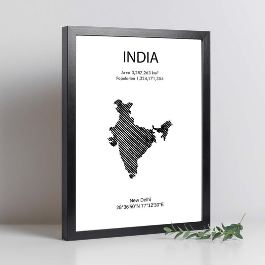 Poster de India. Láminas de paises y continentes del mundo.-Artwork-Nacnic-Nacnic Estudio SL
