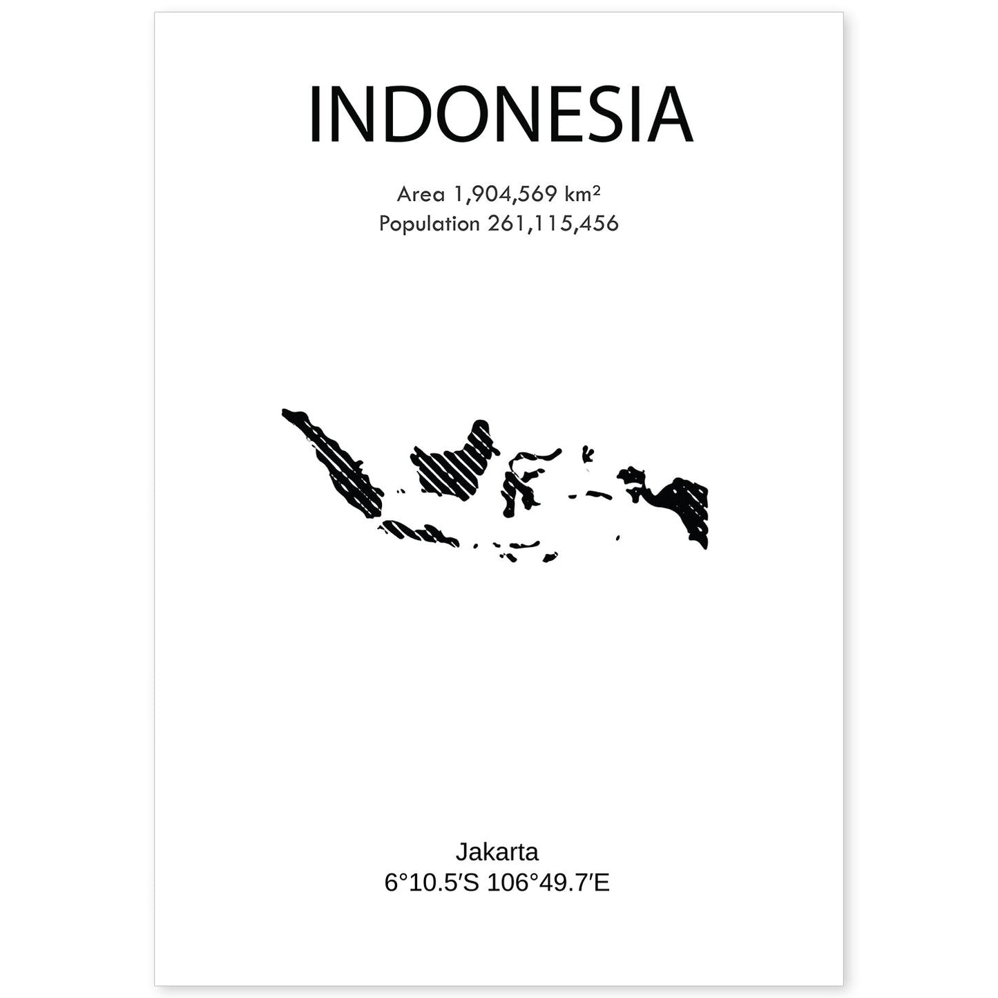 Poster de Indonesia. Láminas de paises y continentes del mundo.-Artwork-Nacnic-A4-Sin marco-Nacnic Estudio SL