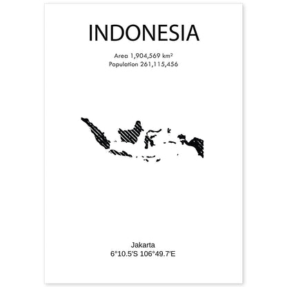 Poster de Indonesia. Láminas de paises y continentes del mundo.-Artwork-Nacnic-A4-Sin marco-Nacnic Estudio SL