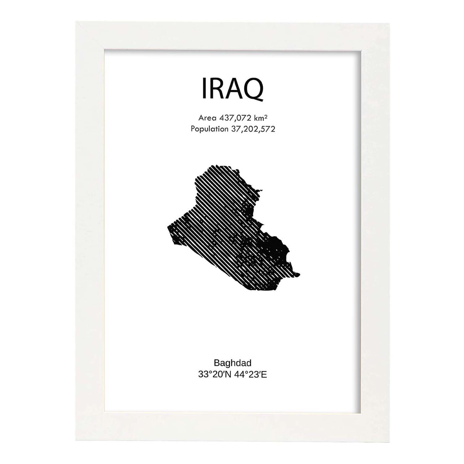 Poster de Iraq. Láminas de paises y continentes del mundo.-Artwork-Nacnic-A3-Marco Blanco-Nacnic Estudio SL