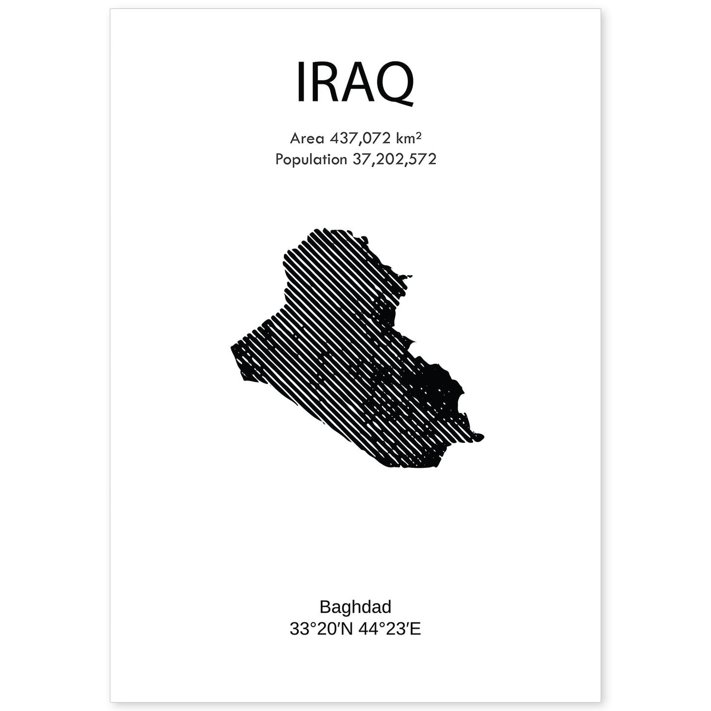 Poster de Iraq. Láminas de paises y continentes del mundo.-Artwork-Nacnic-A4-Sin marco-Nacnic Estudio SL