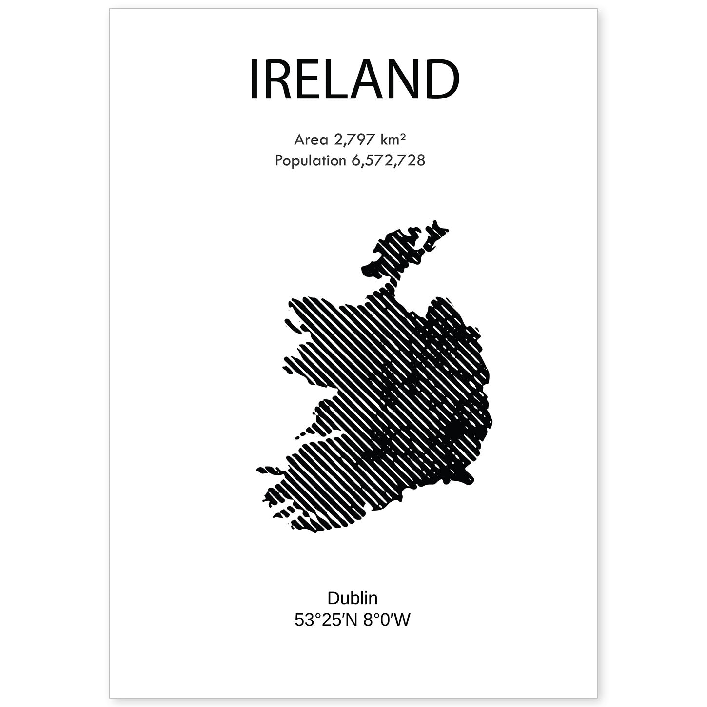 Poster de Irlanda. Láminas de paises y continentes del mundo.-Artwork-Nacnic-A4-Sin marco-Nacnic Estudio SL