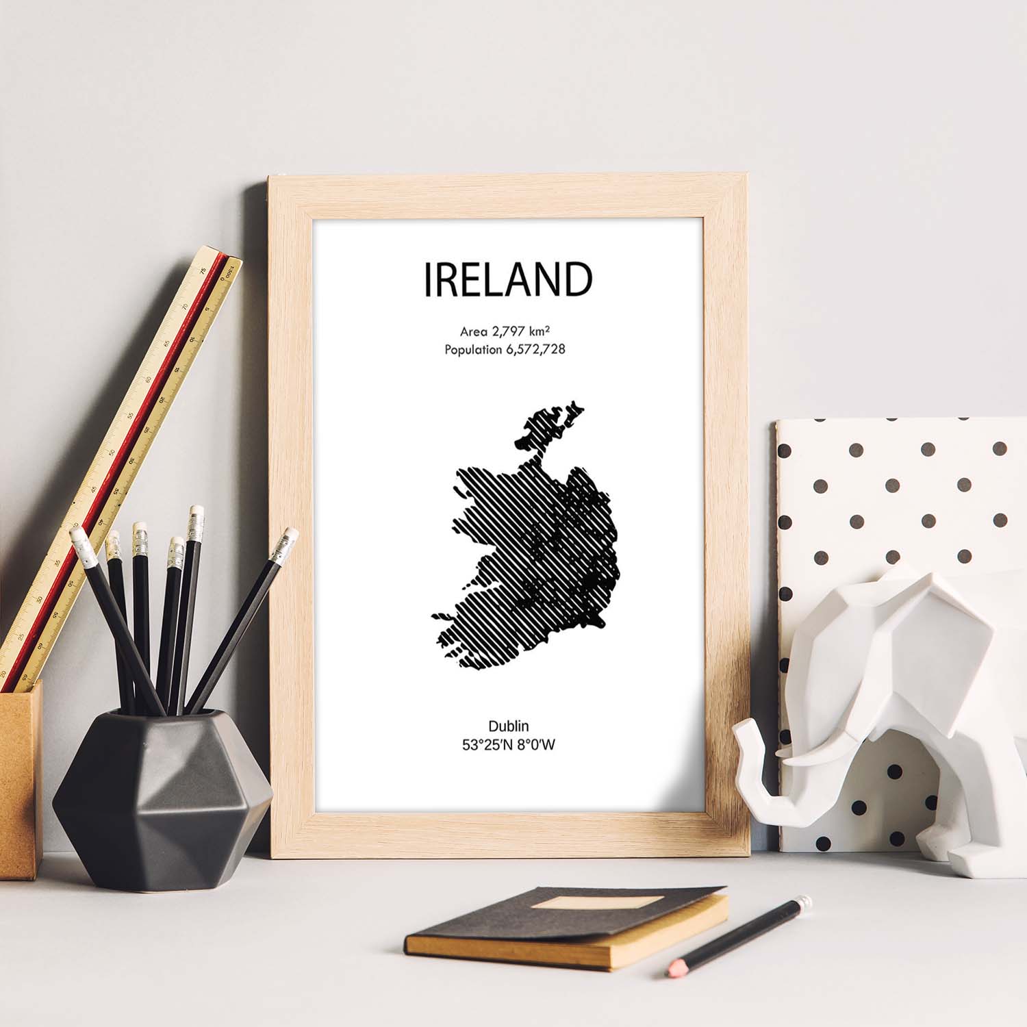 Poster de Irlanda. Láminas de paises y continentes del mundo.-Artwork-Nacnic-Nacnic Estudio SL
