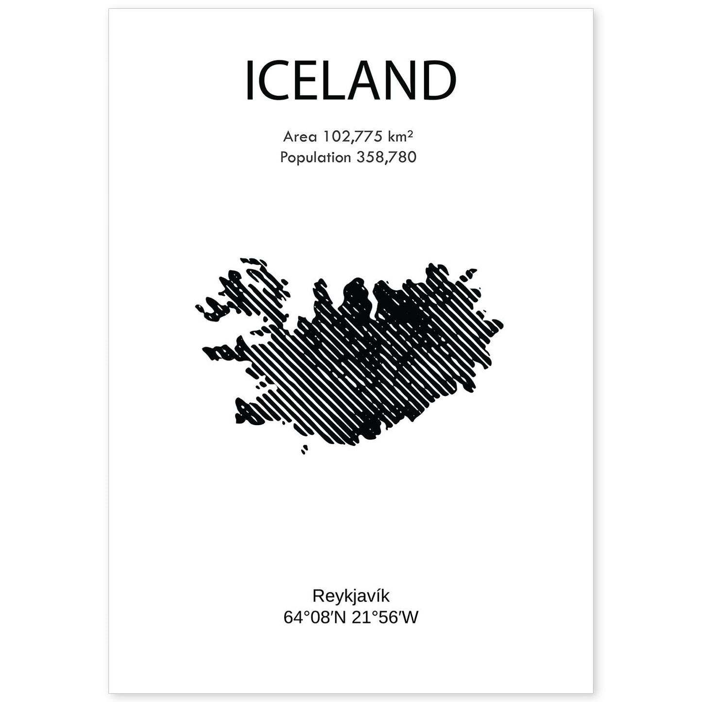 Poster de Islandia. Láminas de paises y continentes del mundo.-Artwork-Nacnic-A4-Sin marco-Nacnic Estudio SL