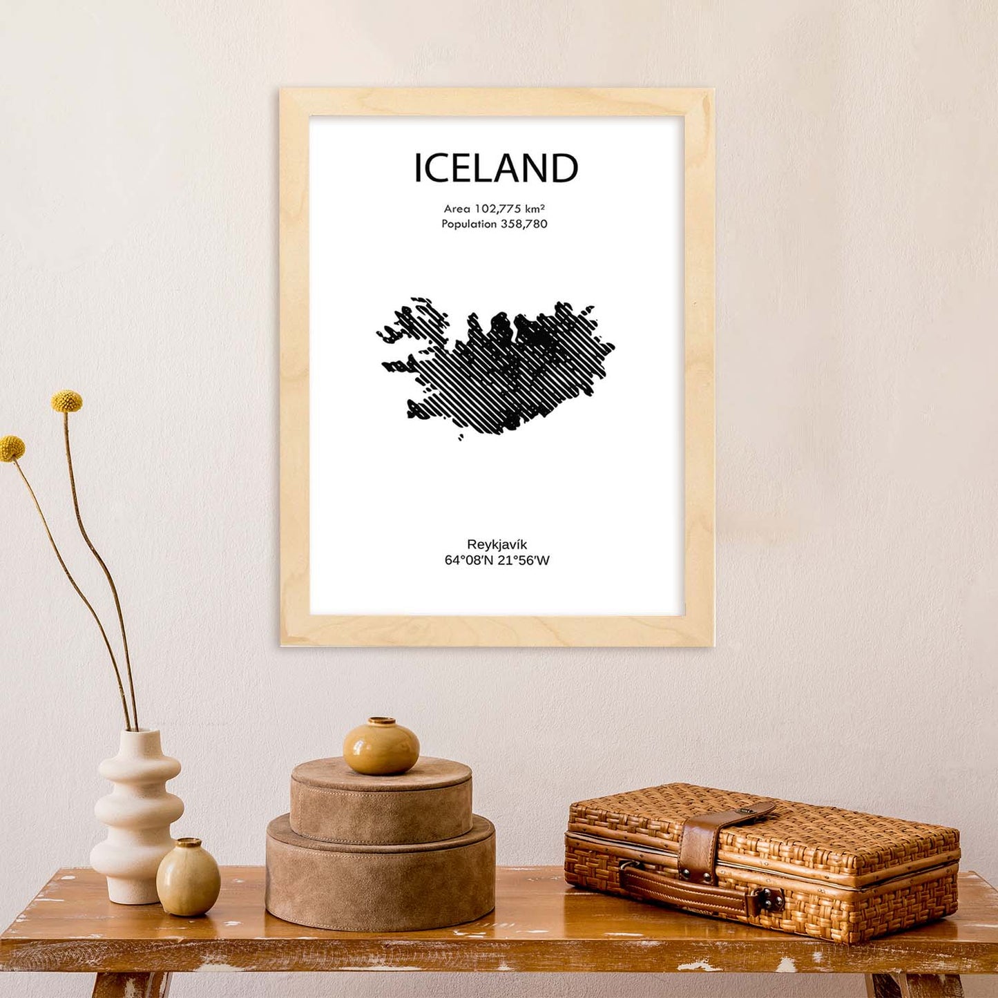 Poster de Islandia. Láminas de paises y continentes del mundo.-Artwork-Nacnic-Nacnic Estudio SL