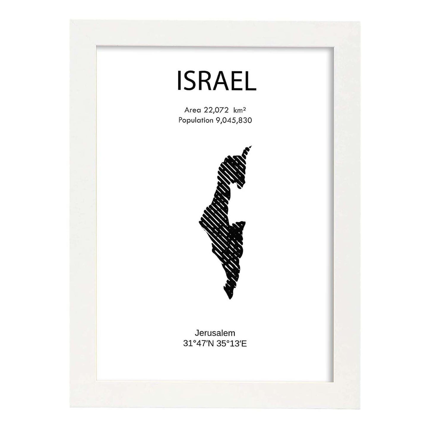 Poster de Israel. Láminas de paises y continentes del mundo.-Artwork-Nacnic-A3-Marco Blanco-Nacnic Estudio SL