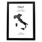 Poster de Italia. Láminas de paises y continentes del mundo.-Artwork-Nacnic-A4-Marco Negro-Nacnic Estudio SL