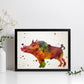 Poster de Jabalí estilo acuarela. Láminas de animales con estilo acuarela-Artwork-Nacnic-Nacnic Estudio SL
