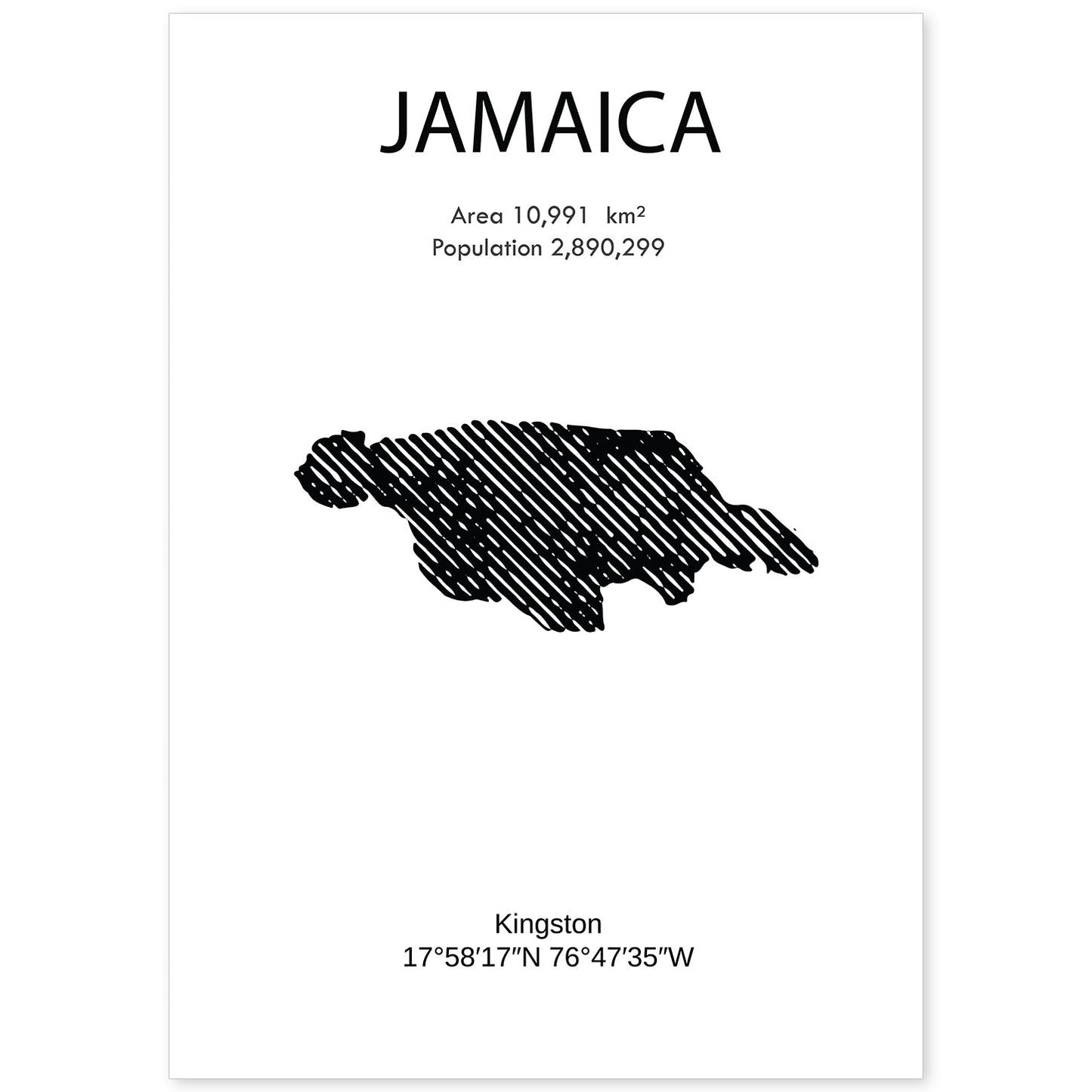 Poster de Jamaica. Láminas de paises y continentes del mundo.-Artwork-Nacnic-A4-Sin marco-Nacnic Estudio SL