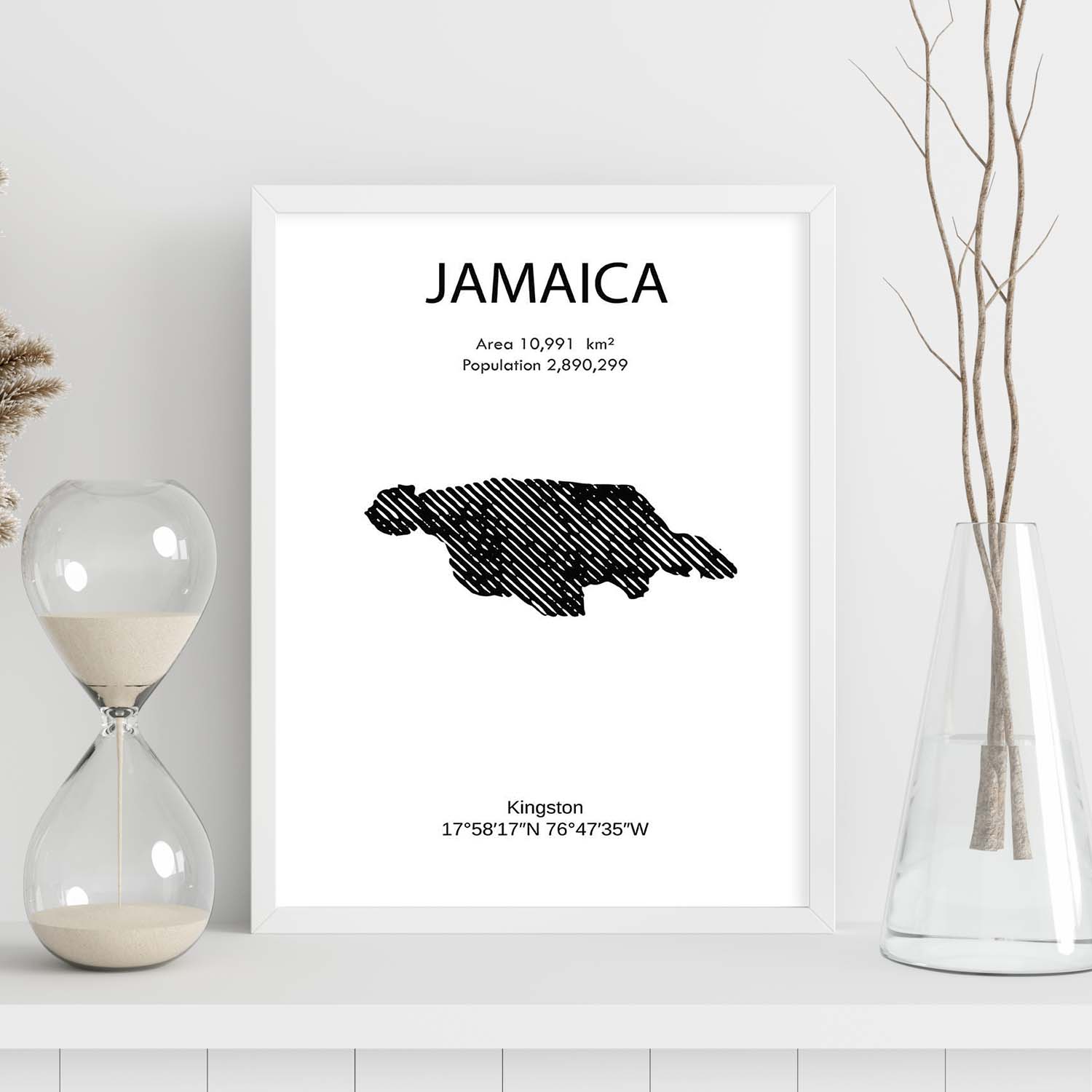 Poster de Jamaica. Láminas de paises y continentes del mundo.-Artwork-Nacnic-Nacnic Estudio SL