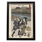 Poster de Japoneses en el lago. Láminas de geishas. Diseños japoneses con definiciones de la cultura japonesa.-Artwork-Nacnic-A4-Marco Negro-Nacnic Estudio SL