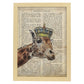 Poster de Jirafa reina. Láminas de animales con definiciones. Ilustraciones de animales con textos.-Artwork-Nacnic-A3-Marco Madera clara-Nacnic Estudio SL
